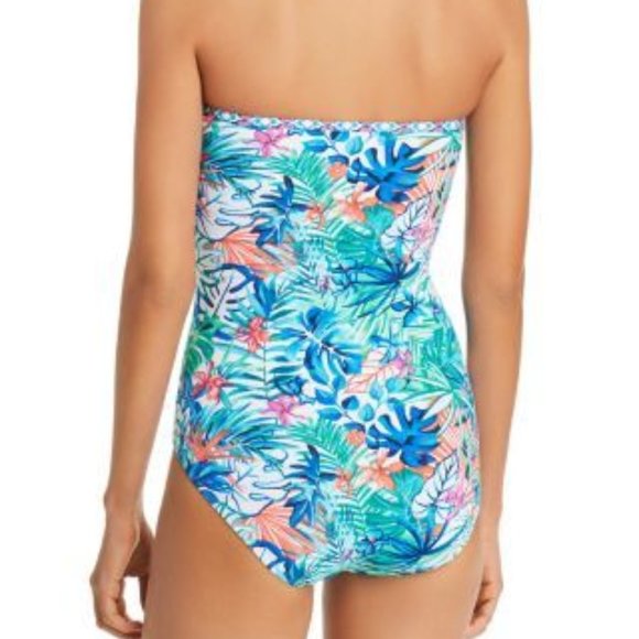 Tommy Bahama Palm Party Bandeau One-Piece - Picture 2 of 3